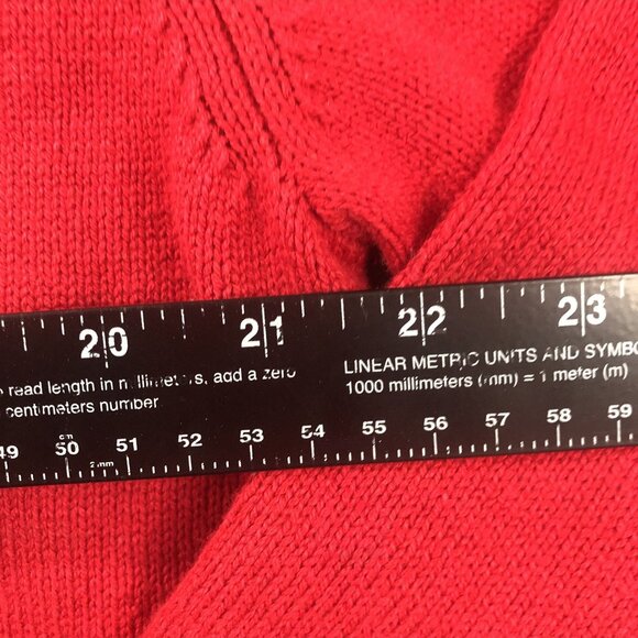 Karen Scott Womens XL Christmas UGLY Sweater red Black Snowflake small flaw - Picture 4 of 9